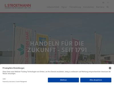 Website von L. Stroetmann Lebensmittel GmbH & Co. KG