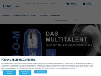 Website von TROX GmbH