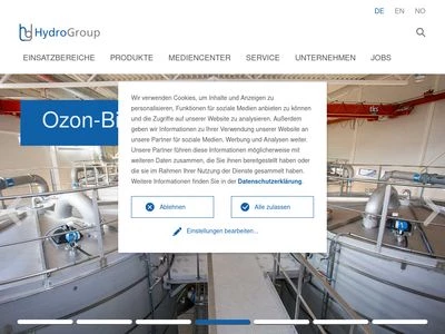 Website von Unternehmensgruppe Hydro-Elektrik GmbH