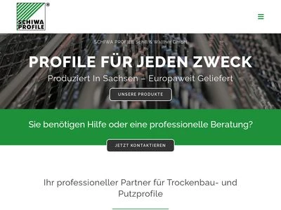 Website von SCHIWA PROFILE, Schill & Walther GmbH