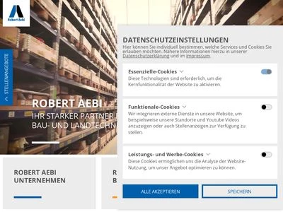 Website von Robert Aebi Landtechnik AG