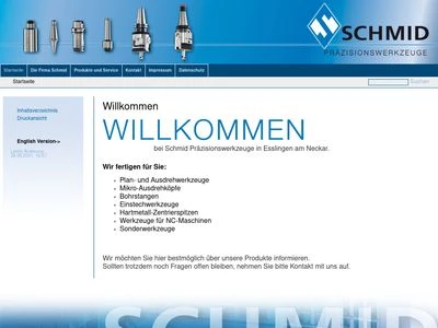 Website von Ernst Schmid Präzisionswerkzeuge GmbH