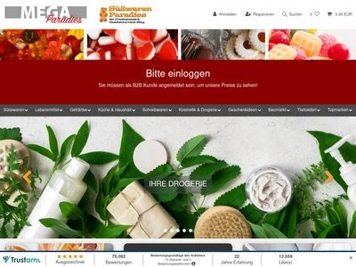 Website von Mega-Paradies GmbH