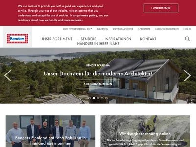 Website von Benders Deutschland GmbH