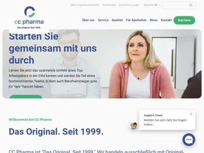 Website von CC - Pharma GmbH