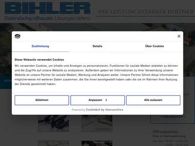 Website von Bihler GmbH & CO. KG