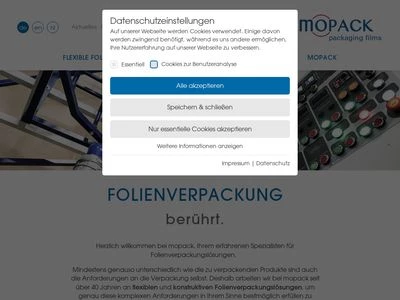 Website von mopack GmbH