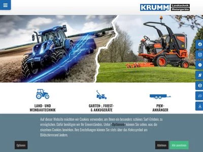 Website von KRUMM Landtechnik GmbH