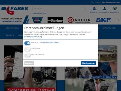 Website von Faber Industrietechnik GmbH