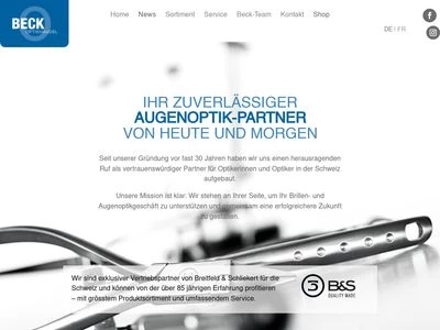 Website von Beck Optikhandel GmbH