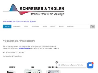 Website von Schreiber & Tholen Medizintechnik GmbH