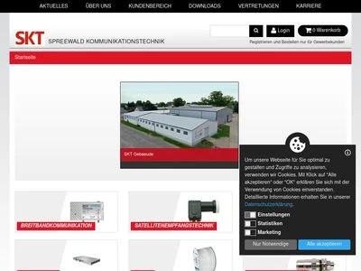 Website von Spreewald Kommunikationstechnik GmbH