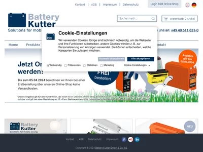 Website von Battery-Kutter GmbH & Co. KG