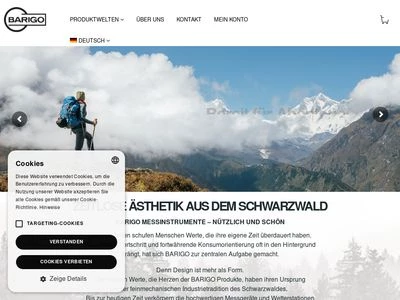 Website von BARIGO Barometerfabrik GmbH