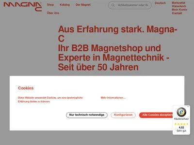 Website von Magna-C GmbH
