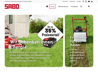 Website von SABO-Maschinenfabrik GmbH