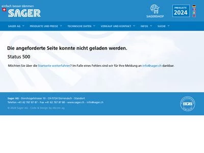 Website von Sager AG