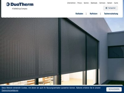 Website von DuoTherm Rolladen GmbH