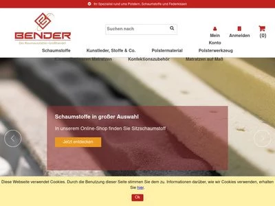 Website von Eugen Bender GmbH & Co. KG