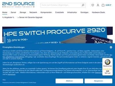 Website von 2nd Source GmbH