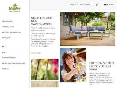Website von MWH GmbH