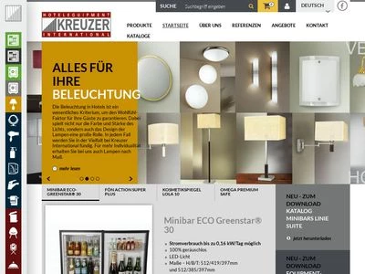 Website von Kreuzer International GmbH