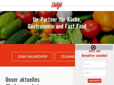 Website von Feinkost Lange GmbH & Co. KG