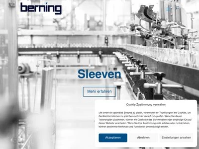 Website von BERNING Maschinenfabrik GmbH
