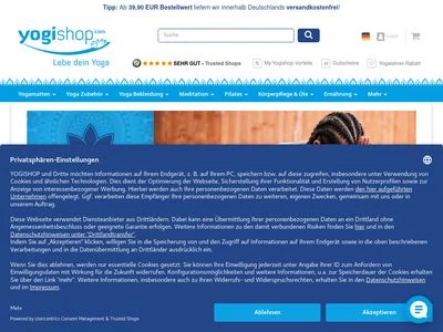 Website von yogishop.com GmbH