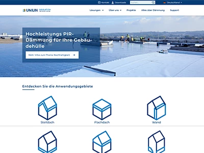 Website von UNILIN BVBA Division Insulation