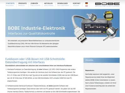 Website von BOBE Industrie-Elektronik
