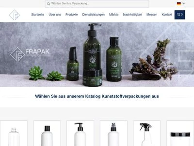 Website von Frapak Packaging B.V