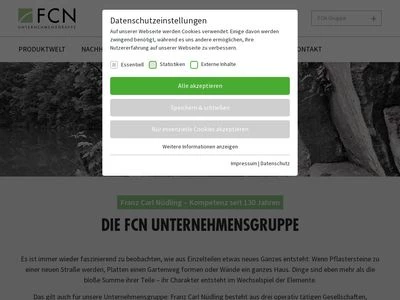 Website von FRANZ CARL NÜDLING Basaltwerke GmbH & Co. KG