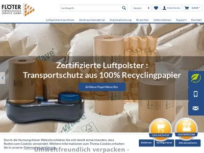 Website von Flöter Verpackungs-Service GmbH