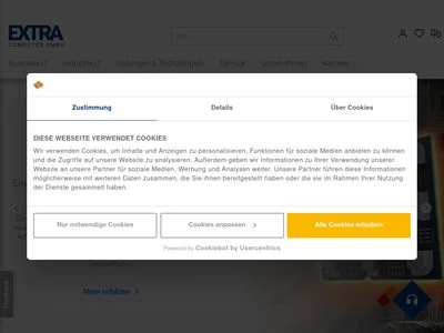 Website von exone IT - EXTRA Computer GmbH