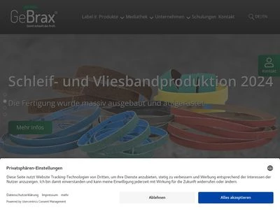 Website von GeBrax GmbH