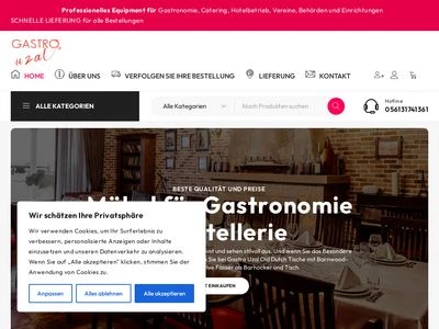 Website von Gastro Uzal GmbH & Co. KG