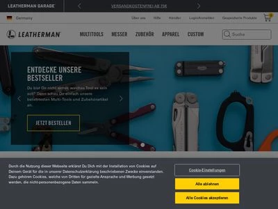 Website von Leatherman Europe GmbH