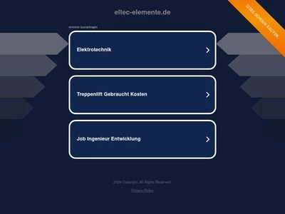 Website von Eltec Elemente-Technik