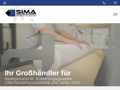 Website von Sima GmbH