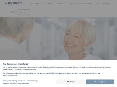 Website von BIOTRONIK SE & Co. KG