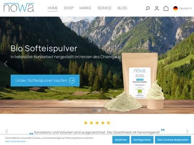 Website von Nowa Food GmbH