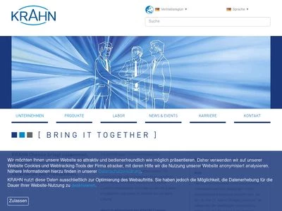 Website von KRAHN Chemie GmbH