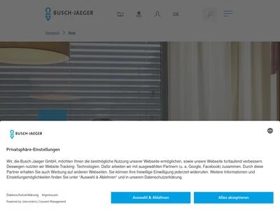 Website von Busch-Jaeger Elektro GmbH