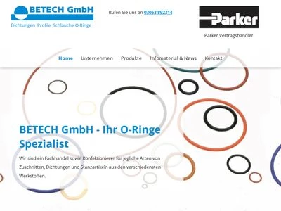 Website von BETECH GmbH