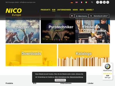 Website von NICO Europe GmbH