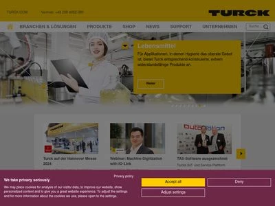 Website von Hans Turck GmbH & Co. KG