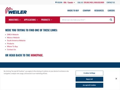 Website von Weiler Abrasives GmbH