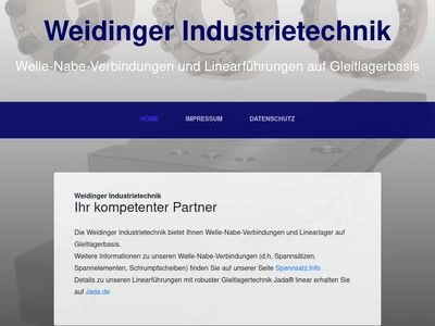 Website von Weidinger Industrietechnik GmbH
