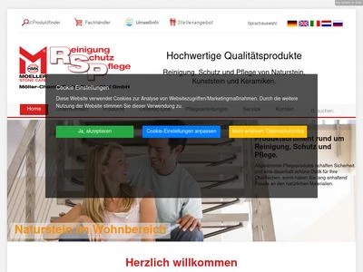 Website von Möller-Chemie Steinpflegemittel GmbH